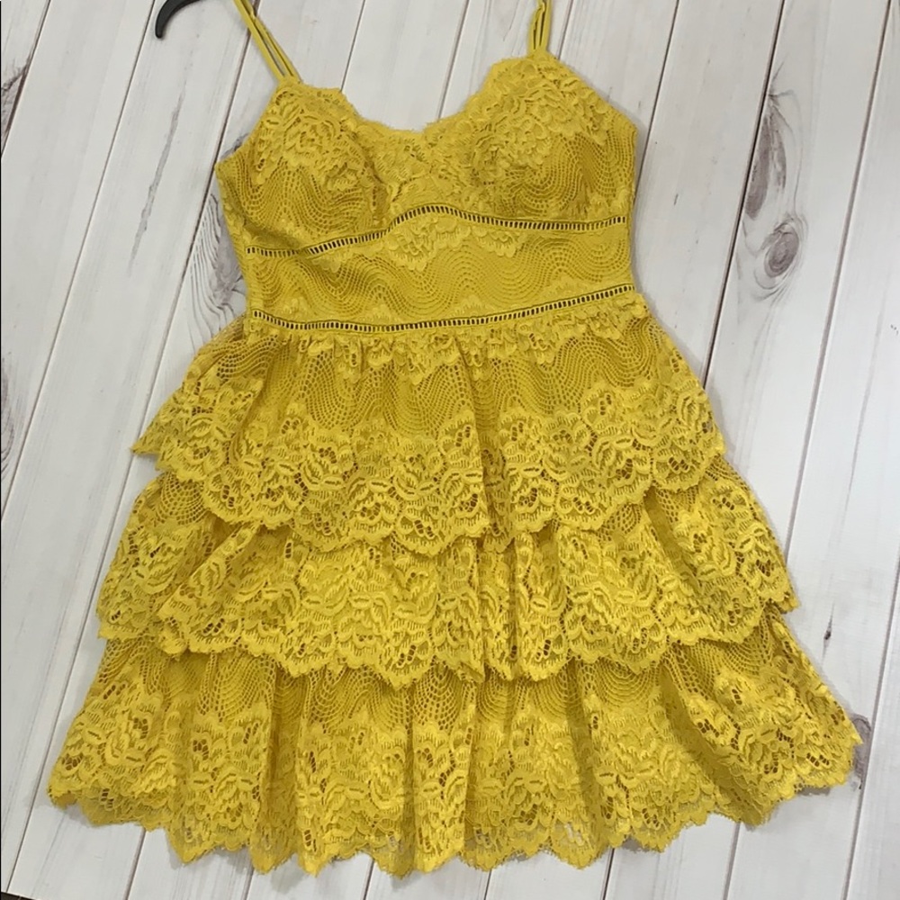Tiered Lace Fit and Flare Skater Dress - Picture 1 of 6